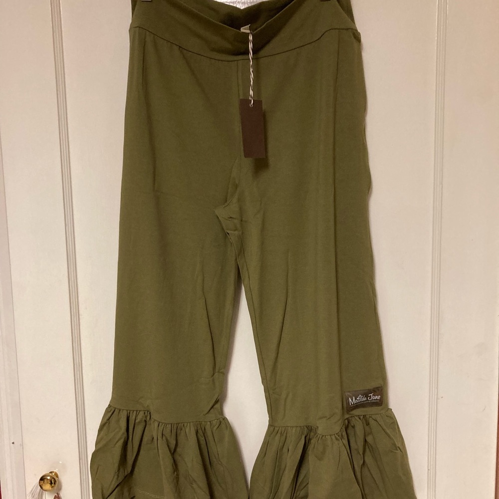 Matilda Jane Womens ruffle pant size L